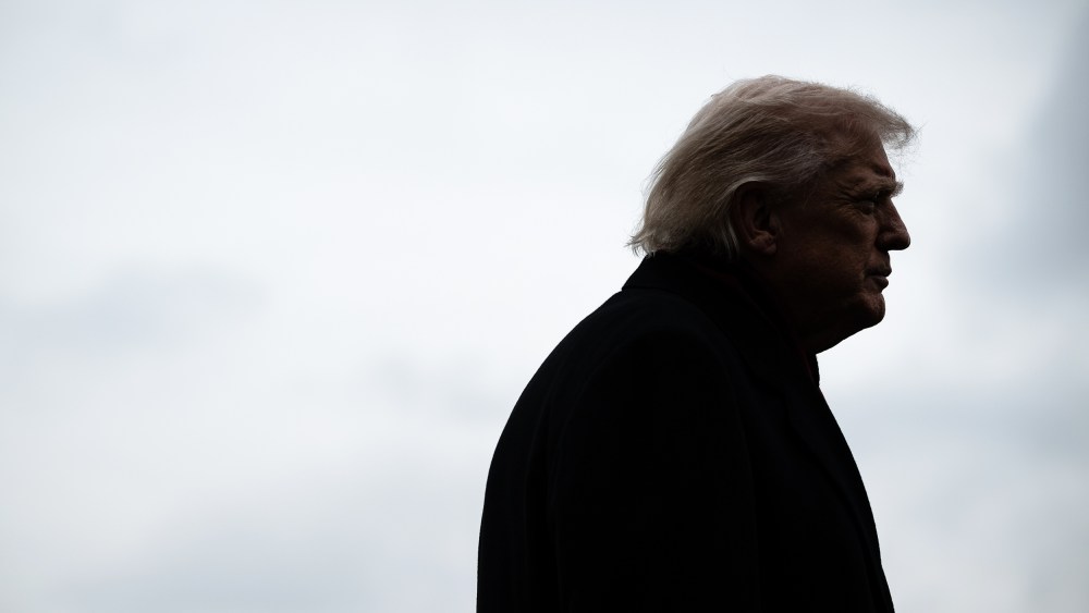 President Donald Trump on the South Lawn of the White House.