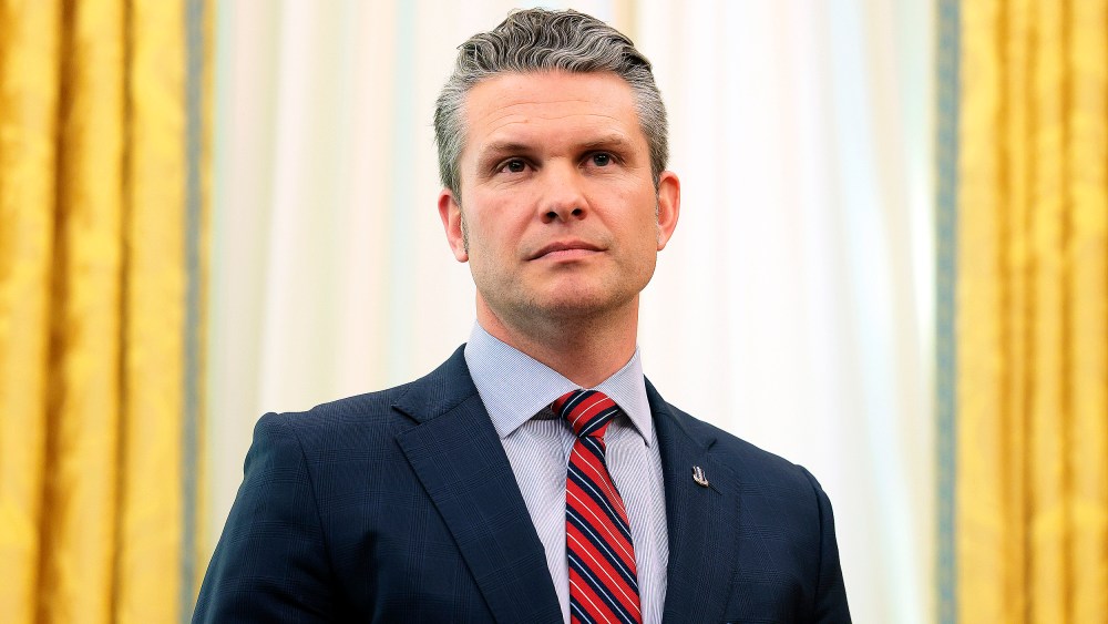 U.S. Secretary of Defense Peter Hegseth in the Oval Office of the White House.