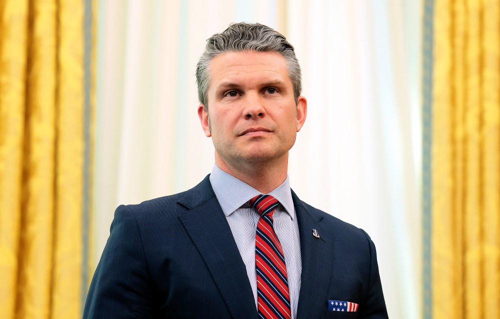 U.S. Secretary of Defense Peter Hegseth in the Oval Office of the White House.