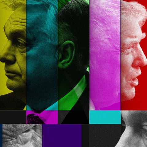 Viktor Orbán (left) and Donald Trump.