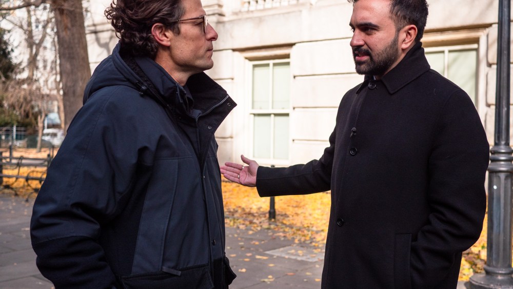 MS NOW senior political and national reporter Jacob Soboroff, left, speaks with New York City Mayor-elect Zohran Mamdani.