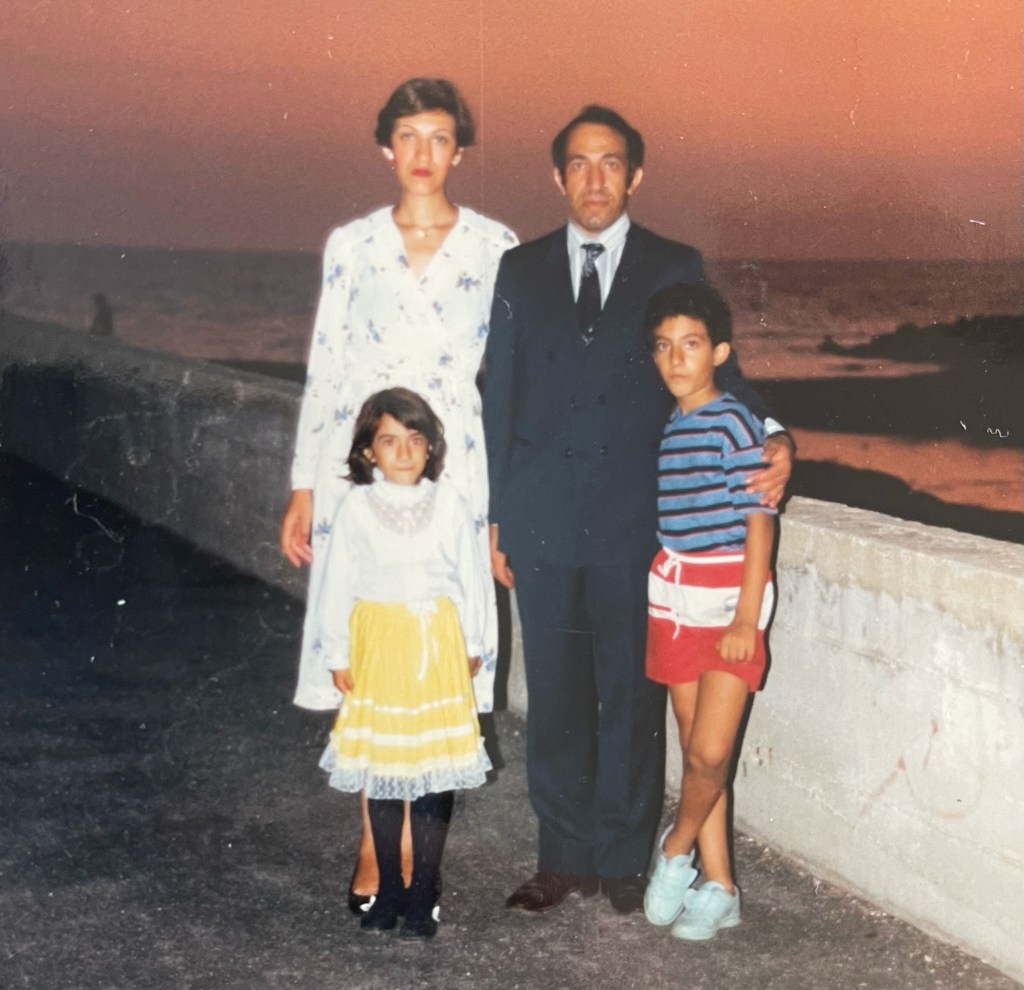 An archival photo of Dayani and her family.