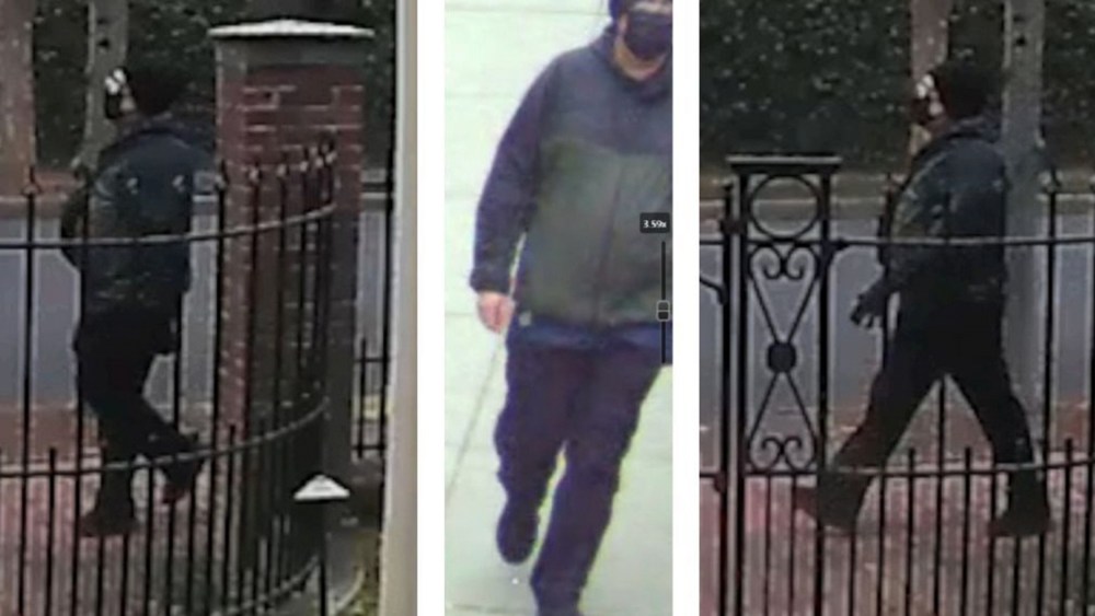 Photos provided by the FBI and the Providence, Rhode Island, Police Department showing a person of interest in the shooting that occurred at Brown University in on Dec. 13.