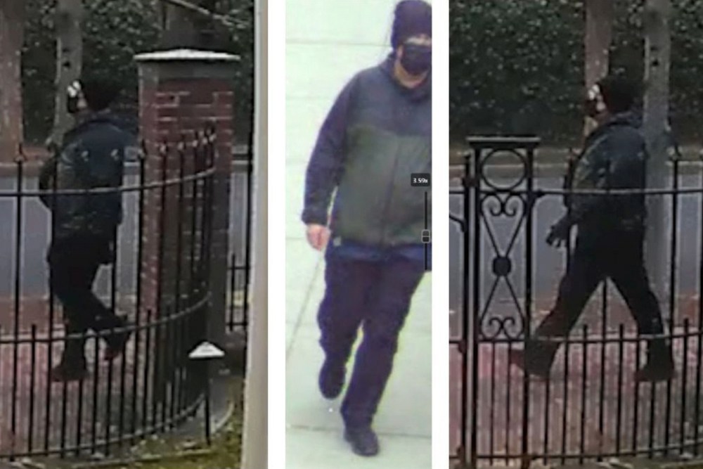 Photos provided by the FBI and the Providence, Rhode Island, Police Department showing a person of interest in the shooting that occurred at Brown University in on Dec. 13.