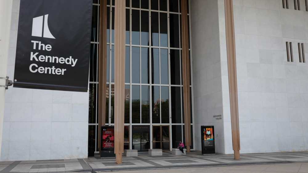 The exterior of the John F. Kennedy Memorial Center for the Performing Arts building in Washington, D.C.