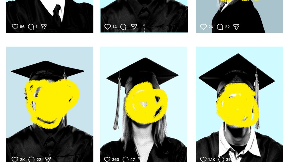 an illustration of yearbook photos