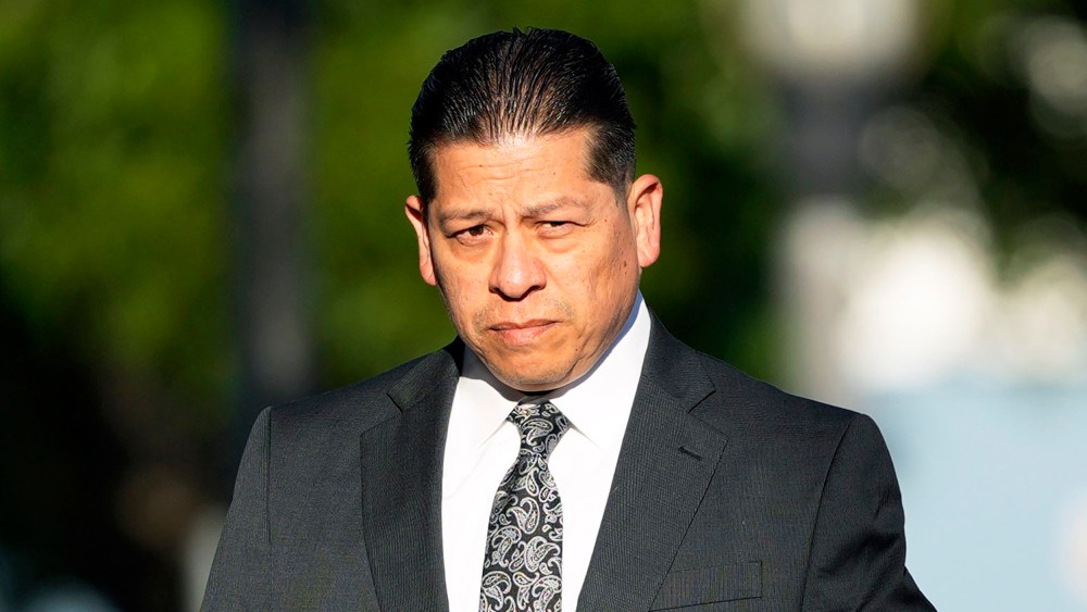 Former Uvalde Consolidated Independent School District police officer Adrian Gonzales on July 25, 2024 in Uvalde, TX.
