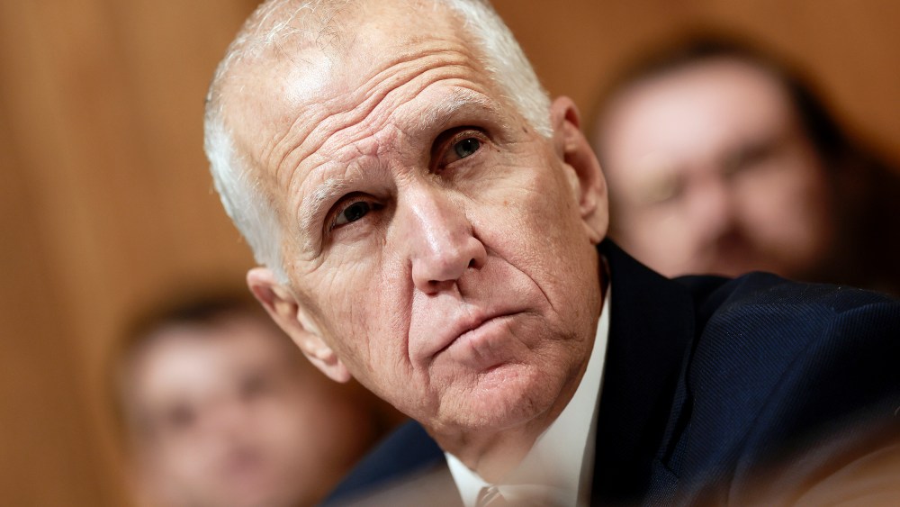 Sen. Thom Tillis at the Intellectual Property Subcommittee hearing on Capitol Hill.