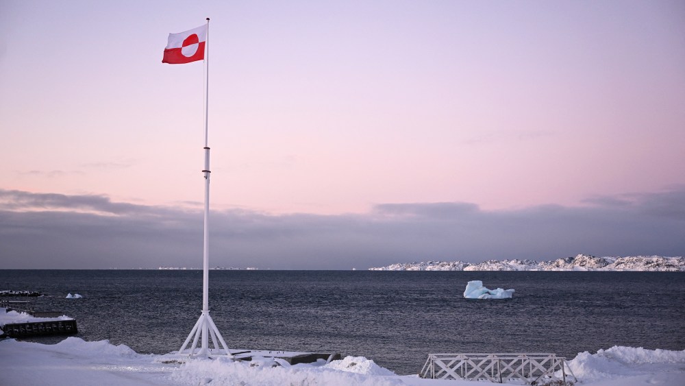 A Greenlandic flag on Jan. 20, 2026, in Nuuk, Greenland.