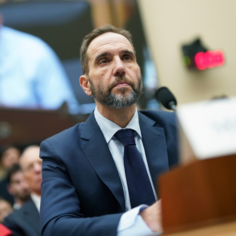 Former Special Counsel Jack Smith prepares to testify during a hearing before the House Judiciary Committee on Jan. 22, 2026 in the Rayburn House Office Building on Capitol Hill.
