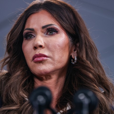 A neck-up photo of Kristi Noem.