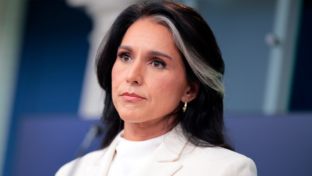 White House Director of National Intelligence Tulsi Gabbard on July 23, 2025 in the Brady Press Briefing Room at the White House.