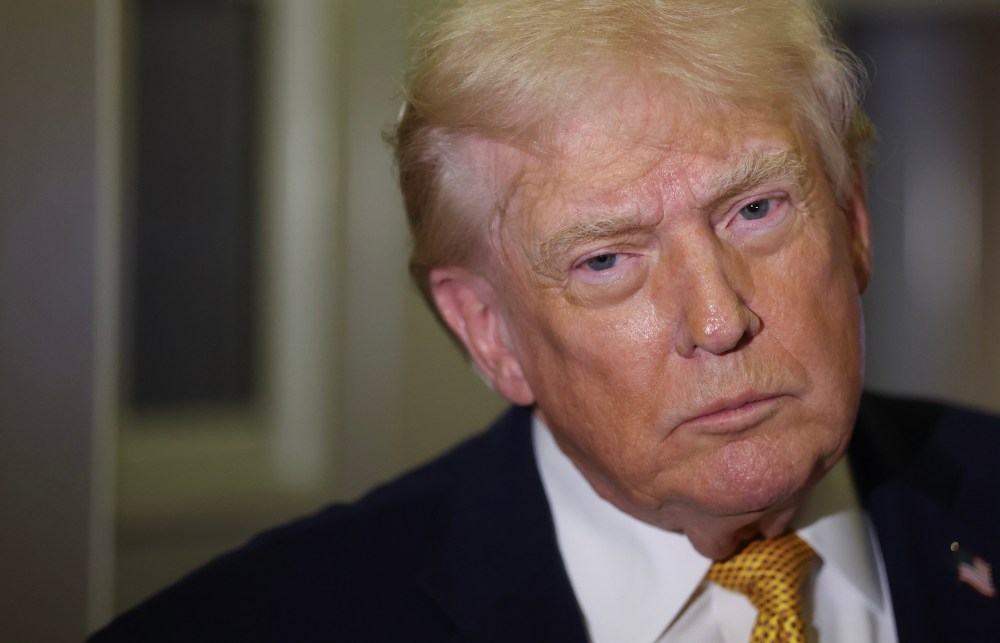 A close-up picture of Donald Trump.