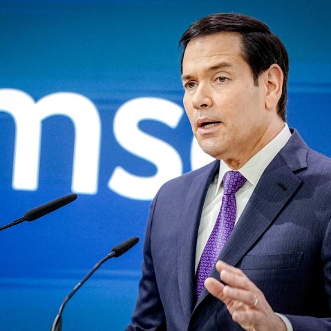 Marco Rubio speaks at the Munich Security Conference