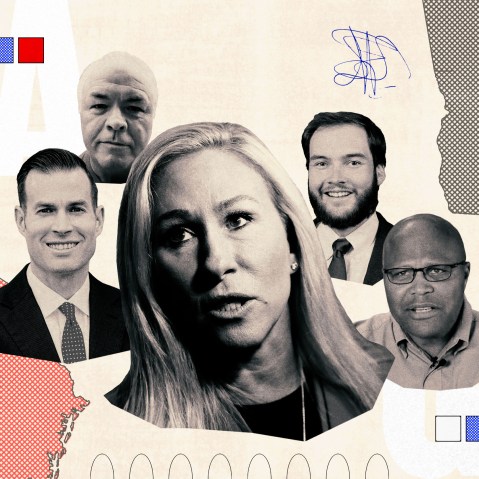 A photo collage of the candidates running for Georgia’s 14th Congressional District.