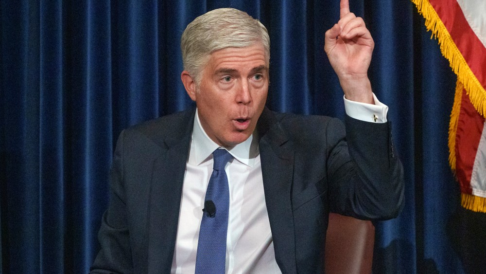 Supreme Court Associate Justice Neil Gorsuch speaks at the Ronald Reagan Presidential Library Foundation.
