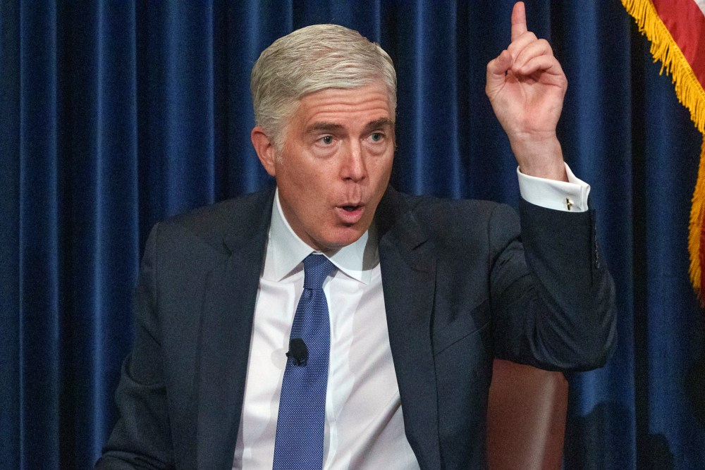 Supreme Court Associate Justice Neil Gorsuch speaks at the Ronald Reagan Presidential Library Foundation.