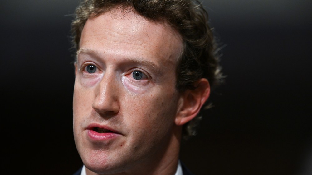 Mark Zuckerberg during a Senate Judiciary Committee hearing with representatives of social media companies.