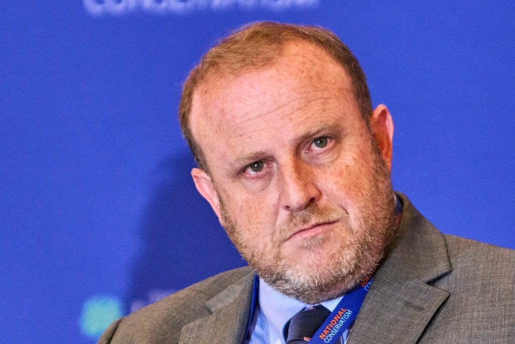 Jeremy Carl speaks at the National Conservatism Conference.