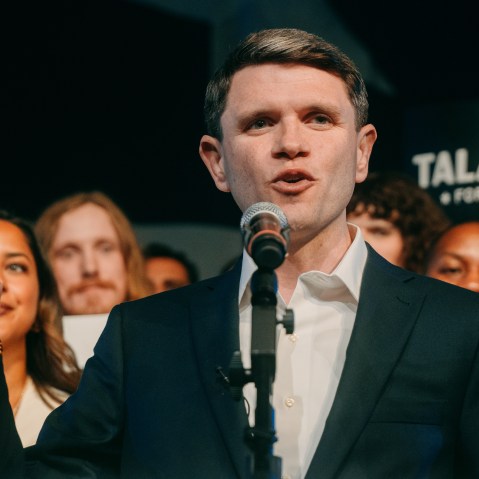 James Talarico speaks Senate primary event