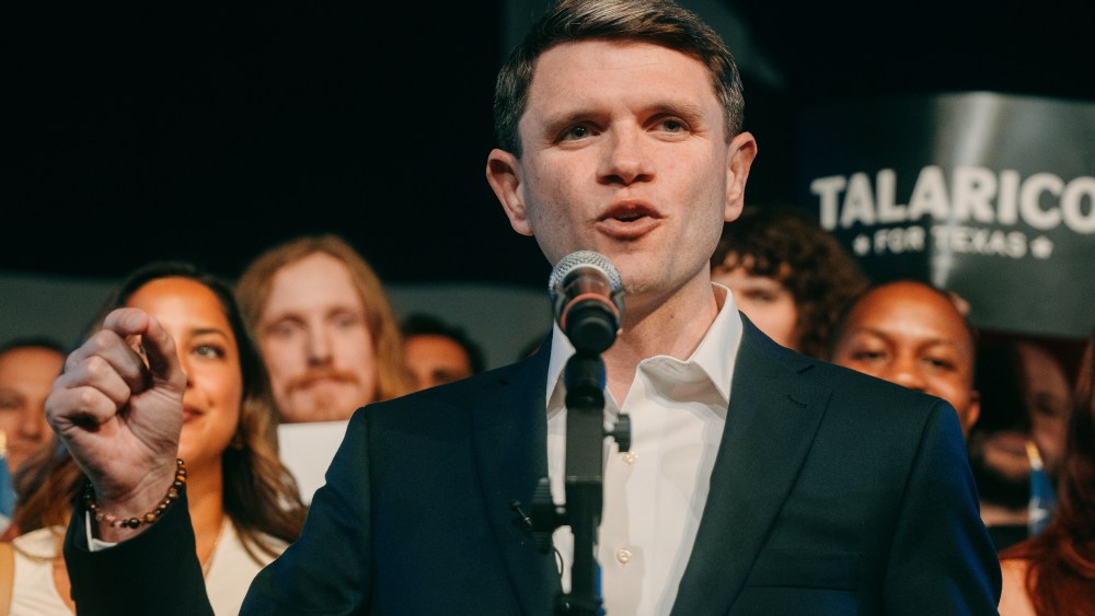 James Talarico speaks Senate primary event